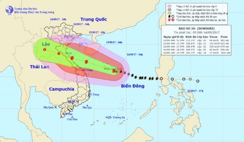 Bão mạnh nhất năm chuyển hướng về phía Nghệ An-Quảng Trị