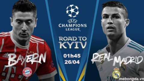 Link sopcast: Bayern Munich vs Real Madrid 1h45 ngày 26/4