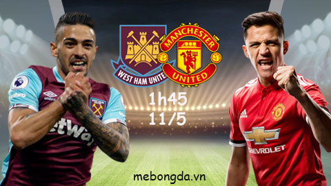 Link socpast: West Ham vs Man United, 01h45 ngày 11/5